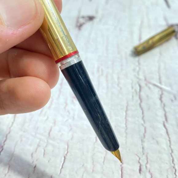 Vintage Golden National Fountain Pen, Vintage Gold Nib Ink Pen - Picture 3 of 10